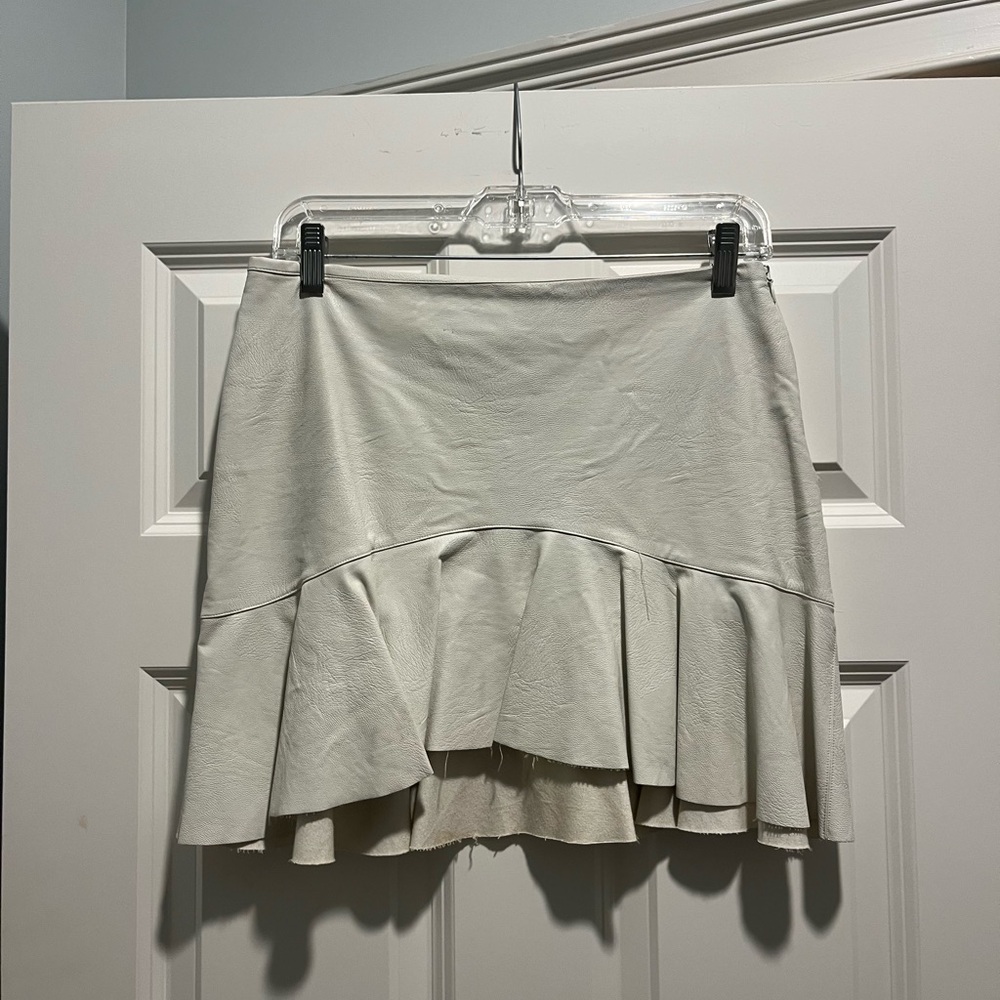 Faux leather skirt
